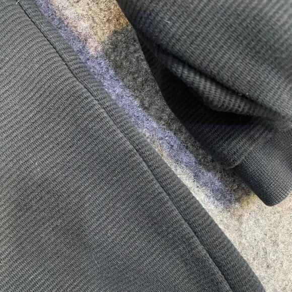 Carbon 2 Cobalt Sweater M Black Solid 1/4 Pullover Cotton Sleeve Pocket - Picture 11 of 12